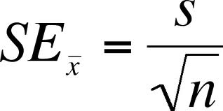 standard error formula physics